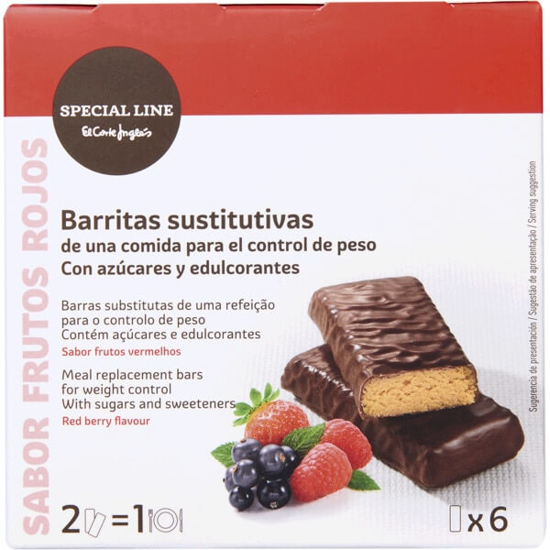 Imagem de  Barras Substitutivas de Refeição para o controlo de Peso Frutos Vermelhos SPECIAL LINE Pack 6 unidades emb.210g