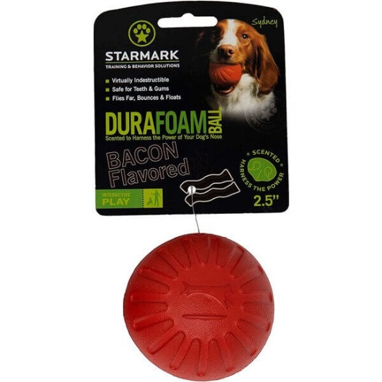 Imagem de  Brinquedo para Cão Durafoam Bacon Ball Small STARMARK emb.1 unidade