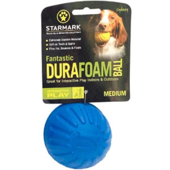 Imagem de  Brinquedo para Cão Bola Azul Tamanho M STARMARK emb.1 unidade