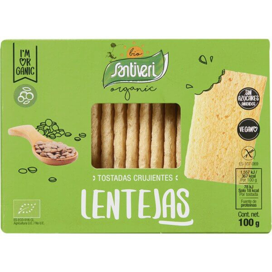 Imagem de  Tostas com Lentilhas Bio Vegan SANTIVERI emb.100g