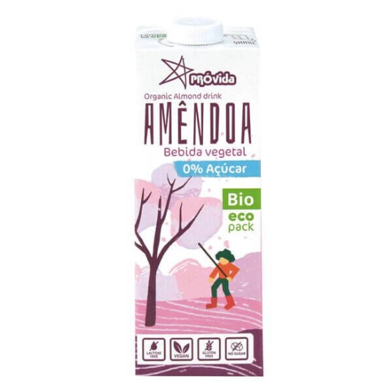 Imagem de Bebida Vegetal de Amêndoa sem açúcar Biológica PROVIDA emb.1L
