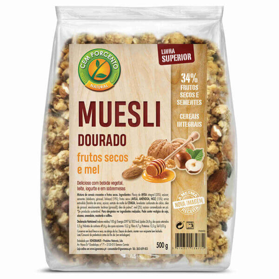 Imagem de Muesli Frutos Secos e Mel CEM PORCENTO emb.500g