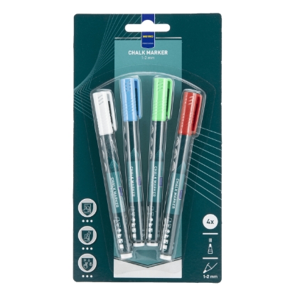 Mostrar detalhes para Marcador Giz 1-2mm MAKRO PROFESSIONAL 4un Imagem de Marcador Giz 1-2mm MAKRO PROFESSIONAL 4un