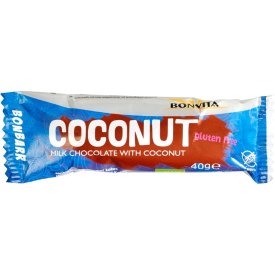 Imagem de Barra Vegan de Chocolate Negro e Coco BONVITA 40g