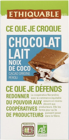 Imagem de Chocolate de Leite com Coco ETHIQUABLE 100g