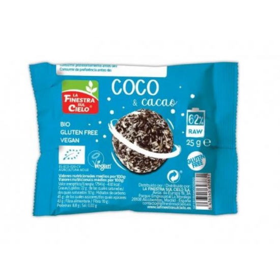 Imagem de Bola Energética Coco e Cacau FINESTRA 25g