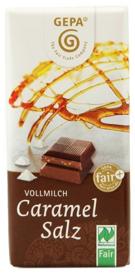 Imagem de Mini Tablete Chocolate e Caramelo Salgado GEPA 40g
