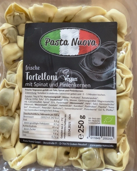 Imagem de Tortelloni com Espinafres e Pinhões PASTA NUOVA 250g
