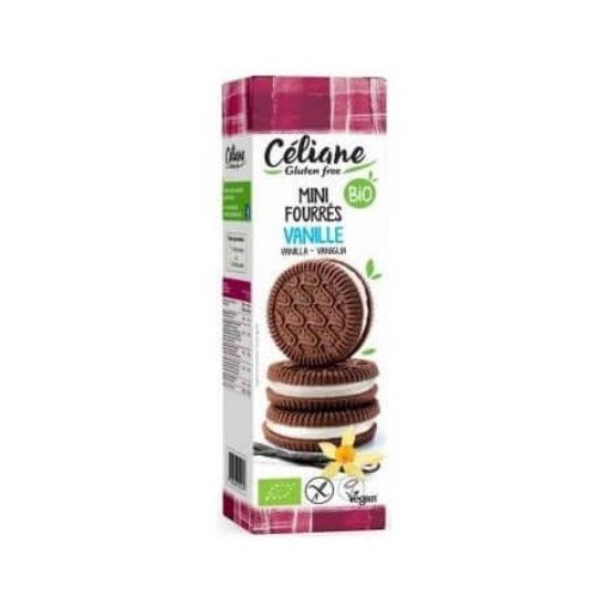 Imagem de Mini Biscoitos Recheados com Baunilha sem Glúten LES RECETTES de CÉLIANE 125g