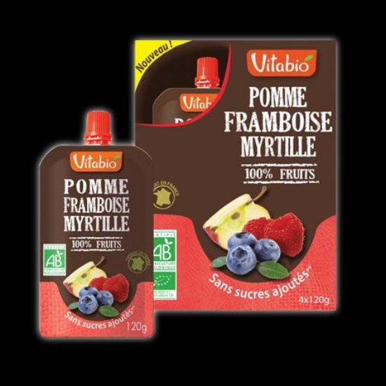 Imagem de Puré de Maçã, Mirtilo e Framboesa MOGLI 120g