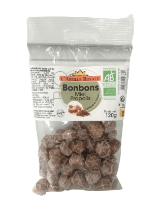 Mostrar detalhes para Rebuçados de Mel e Propólis L'ABEILLE ROYALE 120g Imagem de Rebuçados de Mel e Propólis L'ABEILLE ROYALE 120g