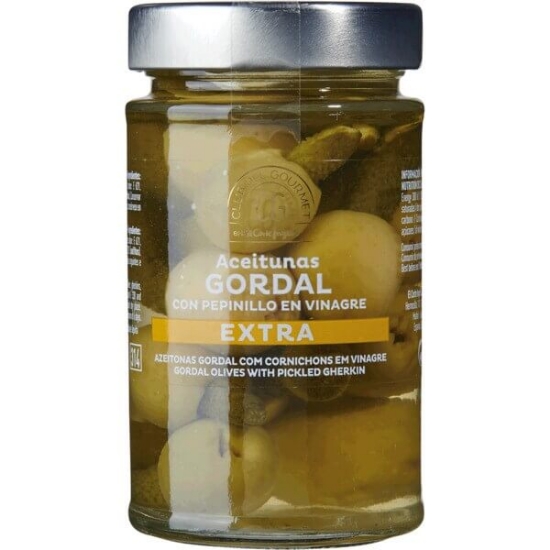 Imagem de Azeitonas Gordal com Pepino em Vinagre Extra CLUB DEL GOURMET frasco 120g