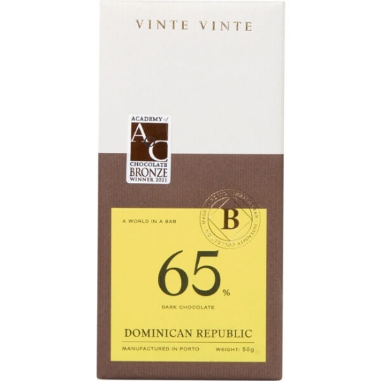 Imagem de Chocolate Negro Intenso 65% República Dominicana VINTE VINTE tablete 50g