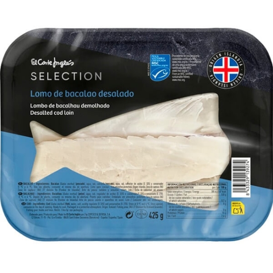 Imagem de Lombo Bacalhau Demolhado EL CORTE INGLÉS SELECTION emb.425g