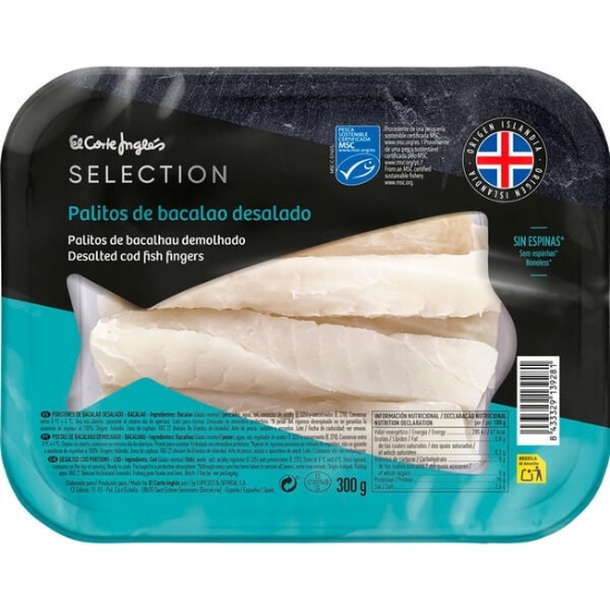 Imagem de Bacalhau Palito Demolhado EL CORTE INGLÉS SELECTION emb.300g