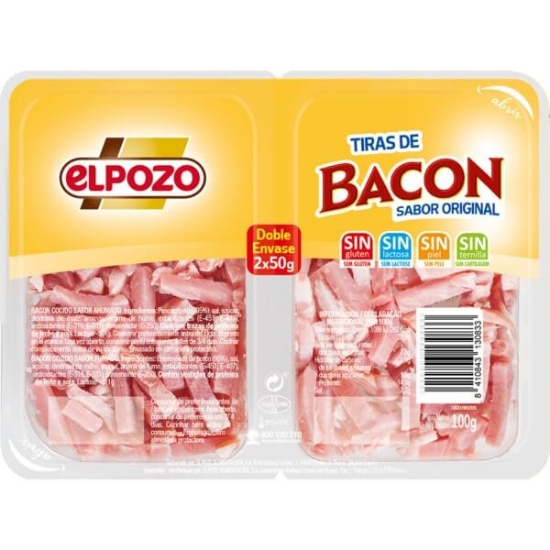 Imagem de Tiras de Bacon 2X50G ELPOZO unidade 100g