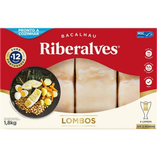 Imagem de Lombos de Bacalhau RIBERALVES emb.1,8kg