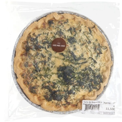 Mostrar detalhes para Tarte de Requeijão com Espinafres até 4 pessoas DEZ PRÁ UMA emb.650g Imagem de Tarte de Requeijão com Espinafres até 4 pessoas DEZ PRÁ UMA emb.650g
