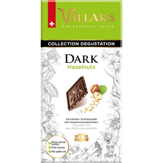 Imagem de Chocolate Preto com Avelãs VILLARS emb.100g