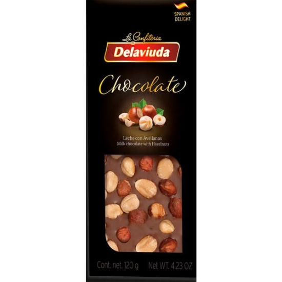 Imagem de Chocolate de Leite e Avelãs DELAVIUDA emb.130g