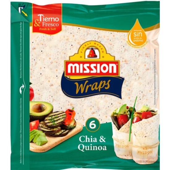 Imagem de Tortilha de Trigo com Chia e Quinoa MISSION emb.370g