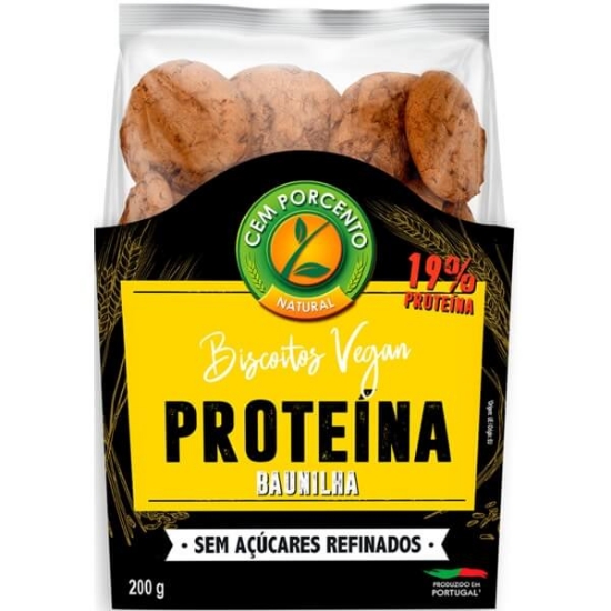 Imagem de Biscoitos Proteína de Baunilha Vegan CEM PORCENTO emb.200g