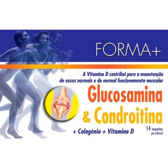 Imagem de Glucosamina e Condroitina + Colagénio + Vitamina D FORMA + emb.14 saquetas