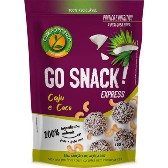 Imagem de Snack Go Express Caju e Coco CEM PORCENTO emb.120g