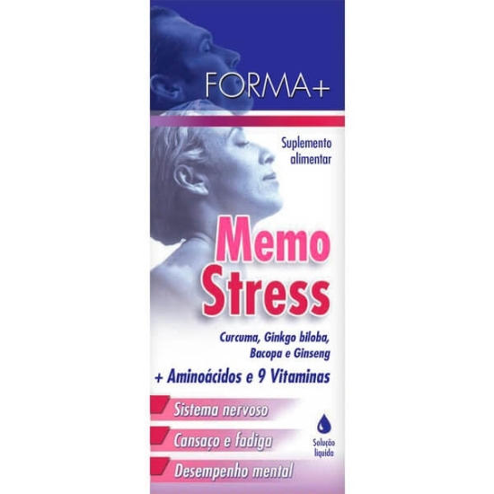 Imagem de Memo Stress Curcuma, Ginkgo Biloba, Bacopa e Giseng + Aminoácidos e 9 Vitaminas FORMA + emb.250ml