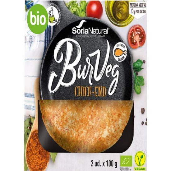 Imagem de BurgVeg Chich-End Vegan SORIA NATURAL Pack 2 unidades emb.200g