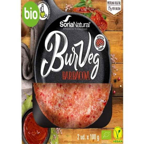 Imagem de BurgVeg Barbecue Vegan SORIA NATURAL Pack 2 unidades emb.200g