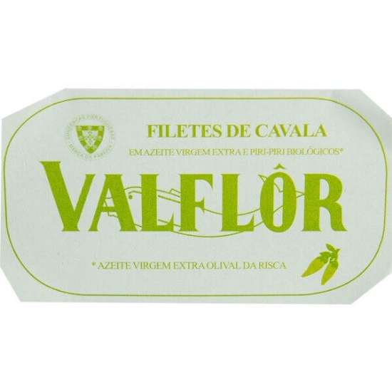 Imagem de Filetes de Cavala em Azeite Virgem Extra e Piri-Piri Biológicos VALFLOR emb.120g