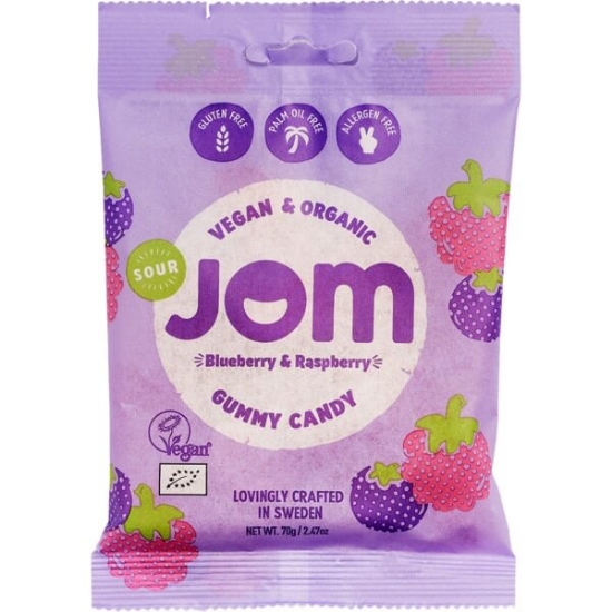 Imagem de Mix de Gomas Vegan Mirtilo e Framboesa JOM emb.70g