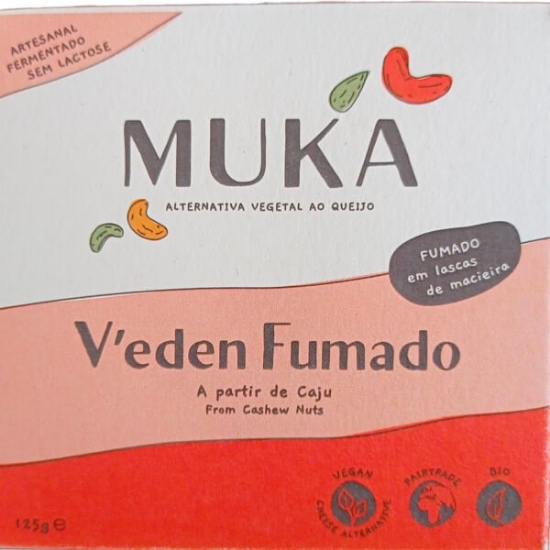 Imagem de V'eden Fumado Alternativa Vegetal ao Queijo Bio Vegan MUKA emb.125g