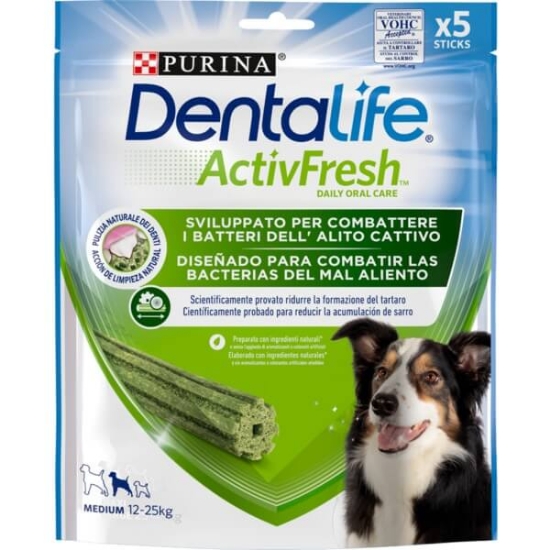 Imagem de Snack para Cão Active Fresch Dental Médio DENTALIFE emb.115g