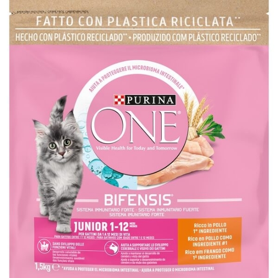 Imagem de Alimento Seco para Gato Júnior sabor Frango PURINA ONE emb.1,5kg