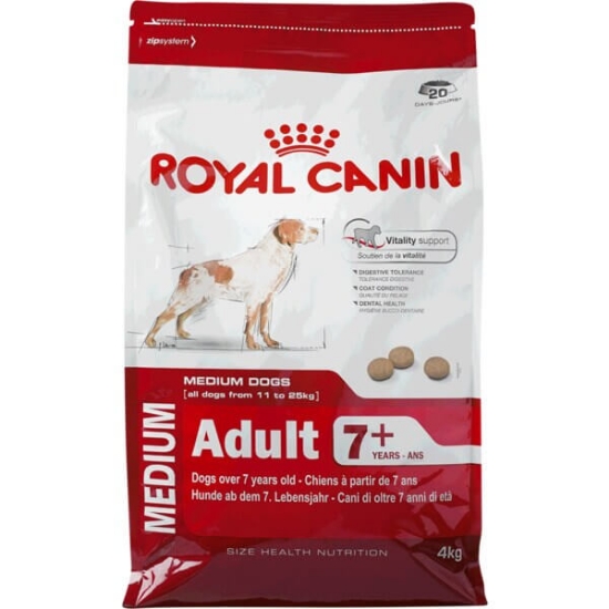 Imagem de Ração para Cão Médio Adulto + 7 Anos ROYAL CANIN emb.4kg