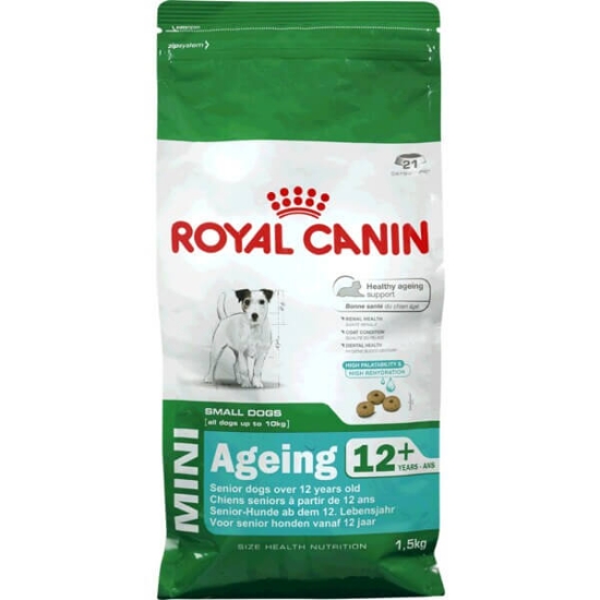 Imagem de Ração para Cão Mini Ageing a Partir dos 12 Anos com Mais de 10 kg ROYAL CANIN emb.1,5kg