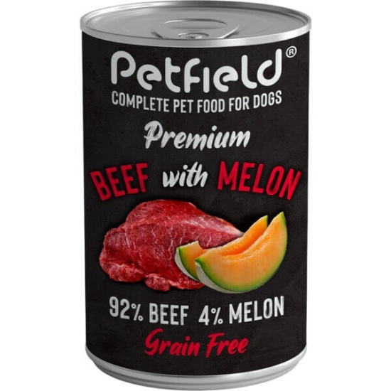 Imagem de Alimento Húmido para Cão sabor Bife e Melão PETFIELD emb.400g