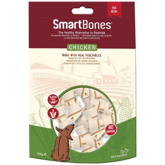 Imagem de Snack para Cão Mini sabor Galinha SMARTBONES emb.18 unidade