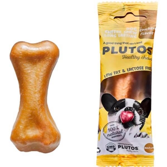 Imagem de Osso para Cão Tamanho M sabor Frango e Queijo PLUTOS emb.1 unidade