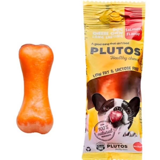 Imagem de Osso para Cão Tamanho M sabor de Salmão e Queijo PLUTOS emb.1 unidade