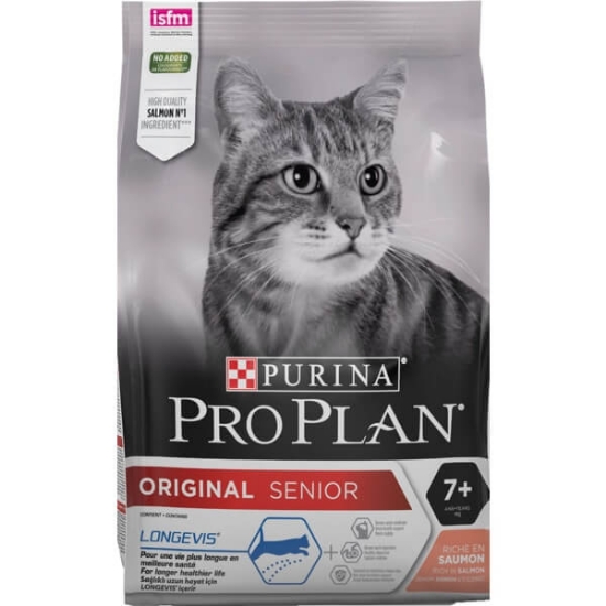 Imagem de Alimento Seco para Gato Adult 7+Salmão PURINA PRO PLAN emb.3kg