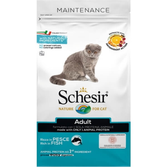 Imagem de Alimento Seco para Gato Adulto Manutenção sabor Peixe SCHESIR emb.400g