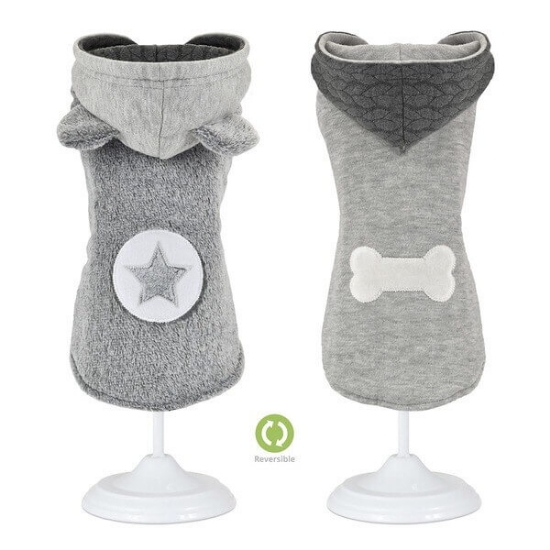 Imagem de Camisola para Cão Reversível com Capuz Teddy 20 cm NAYECO emb.1 unidade