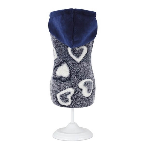Imagem de Camisola para Cão com Capuz Azul Escuro 20 cm NAYECO emb.1 unidade