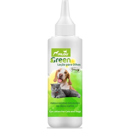 Imagem de Loção para Higiene de Olhos de Cão e Gato PILOU GREEN emb.120ml