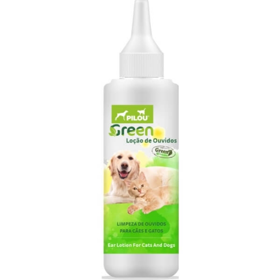 Imagem de Loção para Higiene dos Ouvidos de Cão e Gato PILOU GREEN emb.120ml