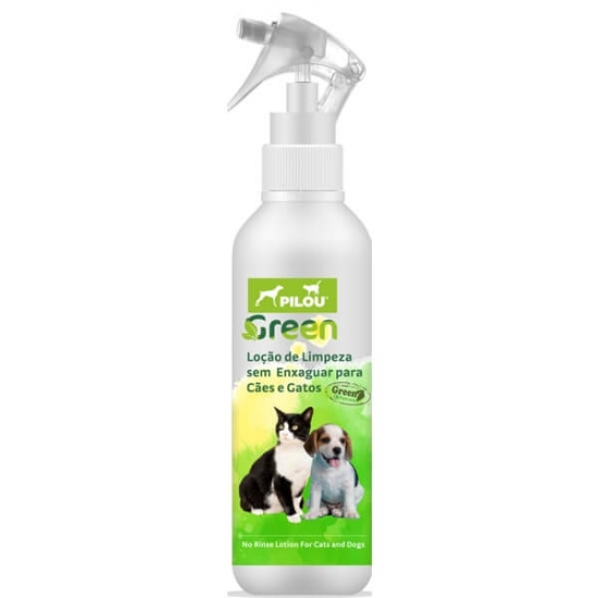 Imagem de Loção de Limpeza sem Enxaguar para Cão e Gato PILOU GREEN emb.200ml