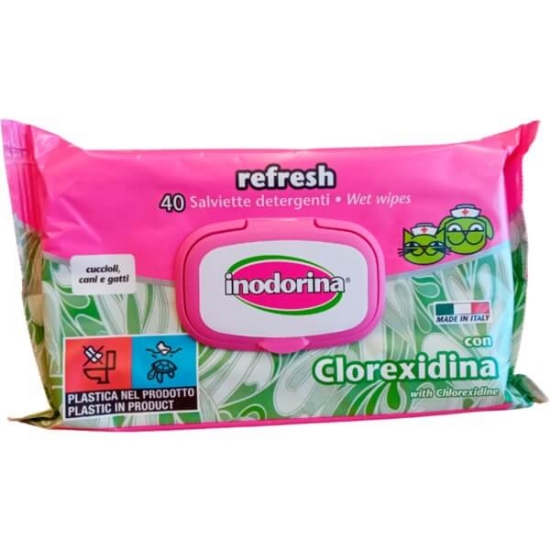 Imagem de Toalhitas Refresh com Clorexidine INODORINA emb.40 unidades